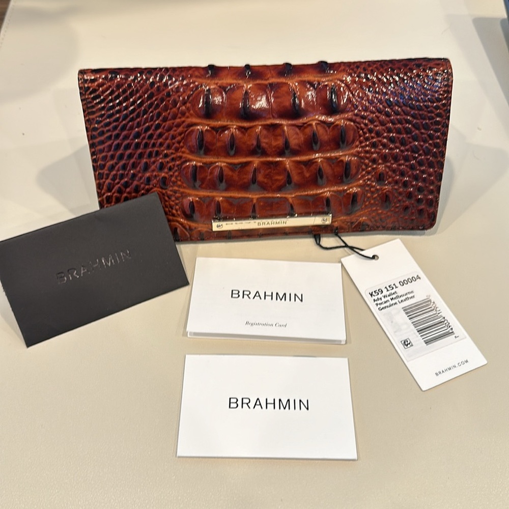Brahmin ADY Wallet Pecan Melbourne Used, with tags. Excellent condition